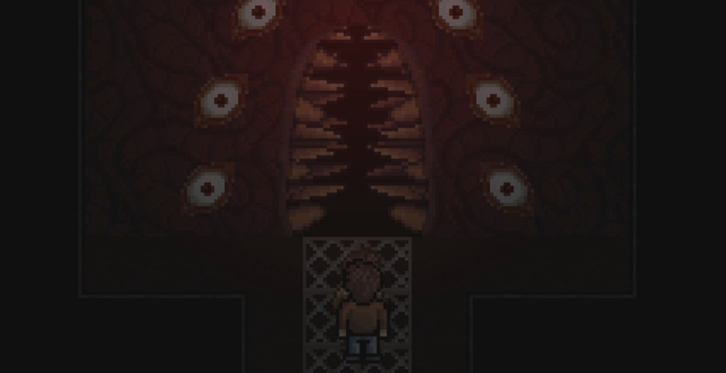A terrifying door in Dead of Darkness