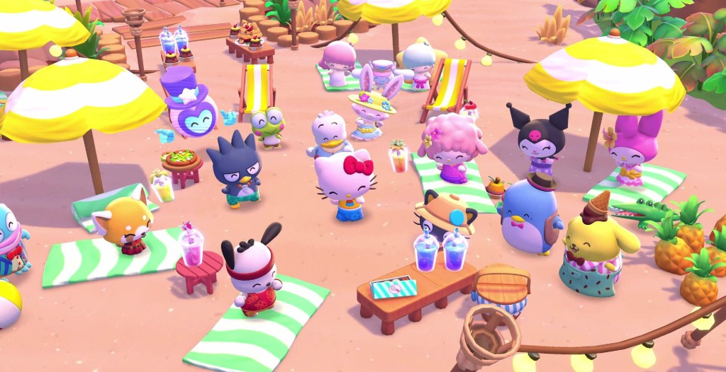 The whole crew of Hello Kitty: Island Adventure