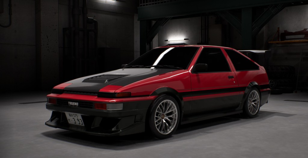 A customized Toyota AE86 in Tokyo Xtreme Racer